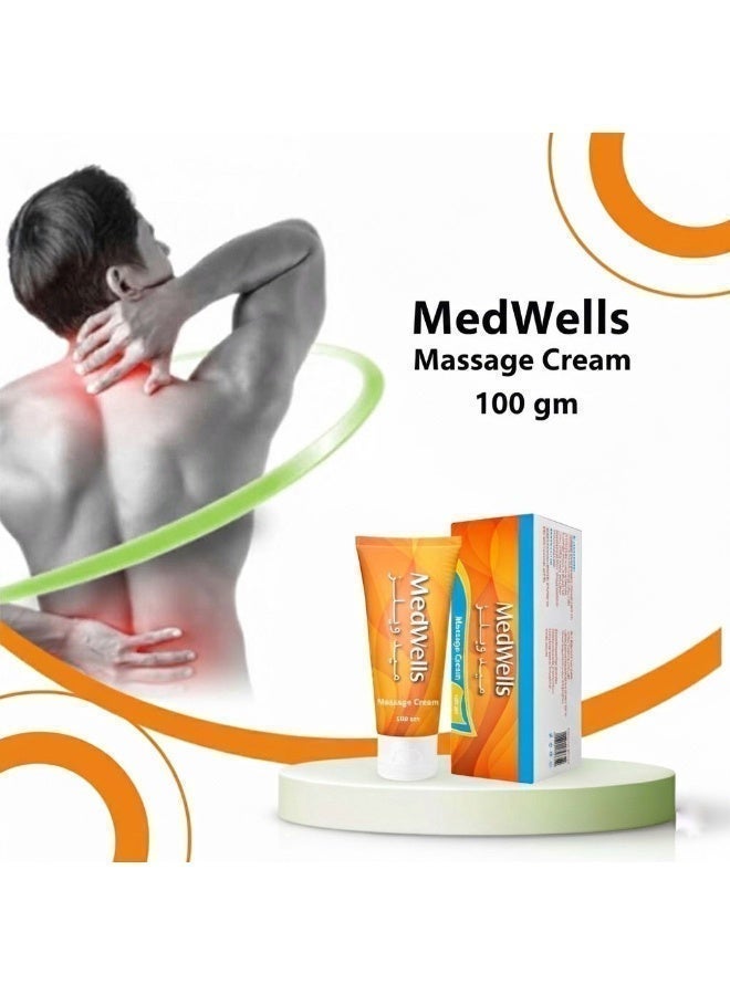 MedWells Herbal Massage Cream with Clove Oil, Aloe Vera & Emu Oil – Soothing & Moisturizing – 100g - Image 4